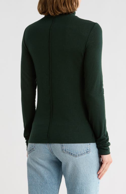 Madewell Long Sleeve Turtleneck Top In Green