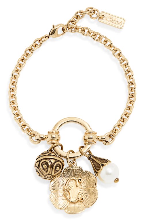 Chloé Chateau Treasures Charm Bracelet In Gold