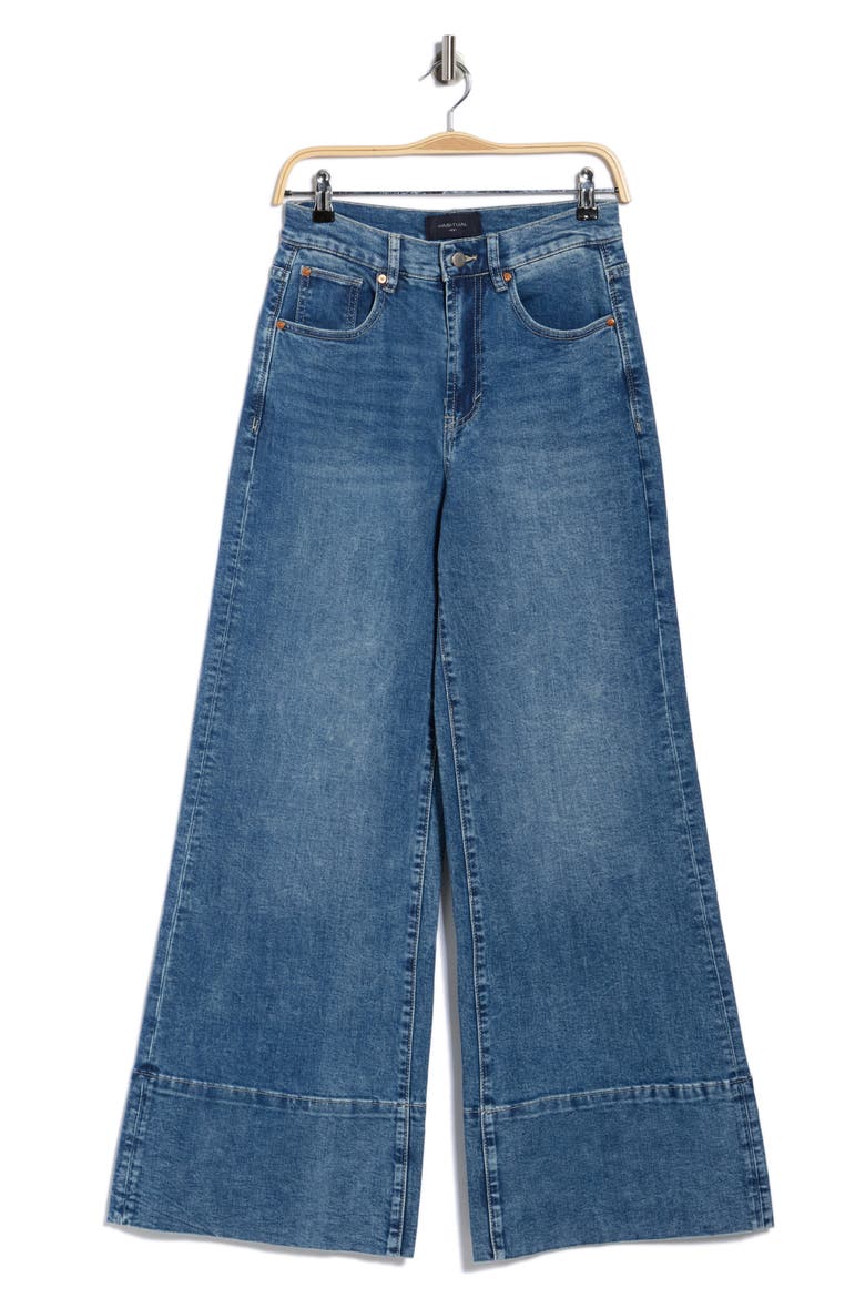 Emerson High Waist Relaxed Flare Jeans, Alternate, color, STORM