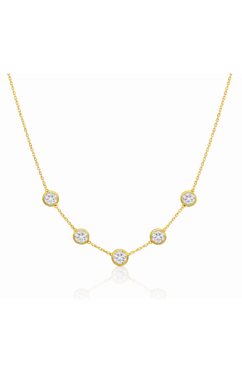 Donatello Gian Crystal Bezel Station Necklace, Main, color, Gold