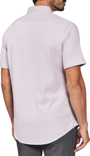 Keaton Stripe Seersucker Short Sleeve Button-Up Shirt