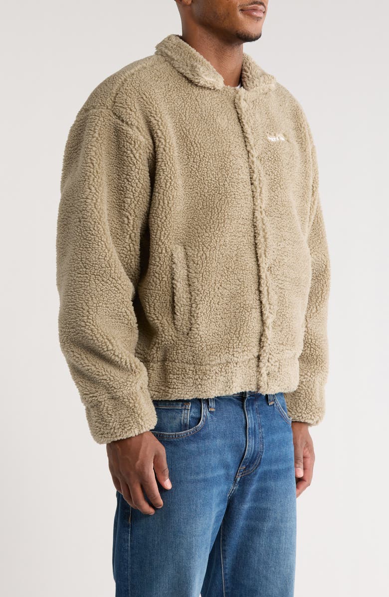 Museum of Peace & Quiet Wordmark Faux Shearling Work Jacket, Alternate, color, Taupe