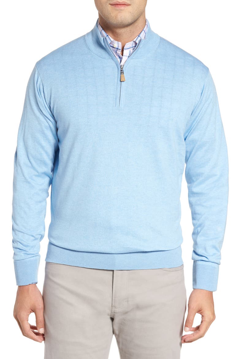 Crown Soft Quarter-Zip Pullover, Main, color, TAR HEEL BLUE