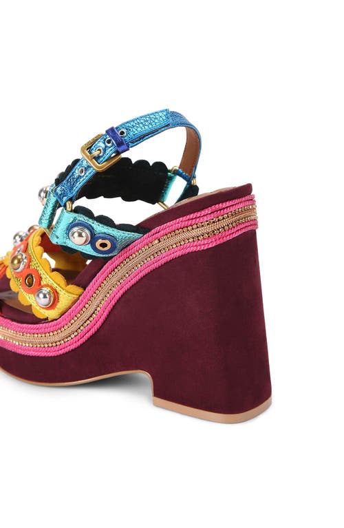 Kurt Geiger London Scalloped Stud Wedge Platform Sandal