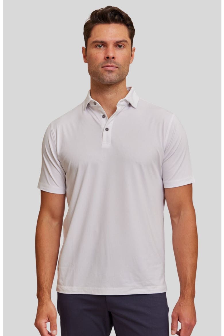 The Voyager Short Sleeve Polo, Main, color, White