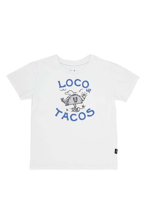 Feather 4 Arrow Kids' Loco 4 Tacos Cotton Graphic T-Shirt in White 