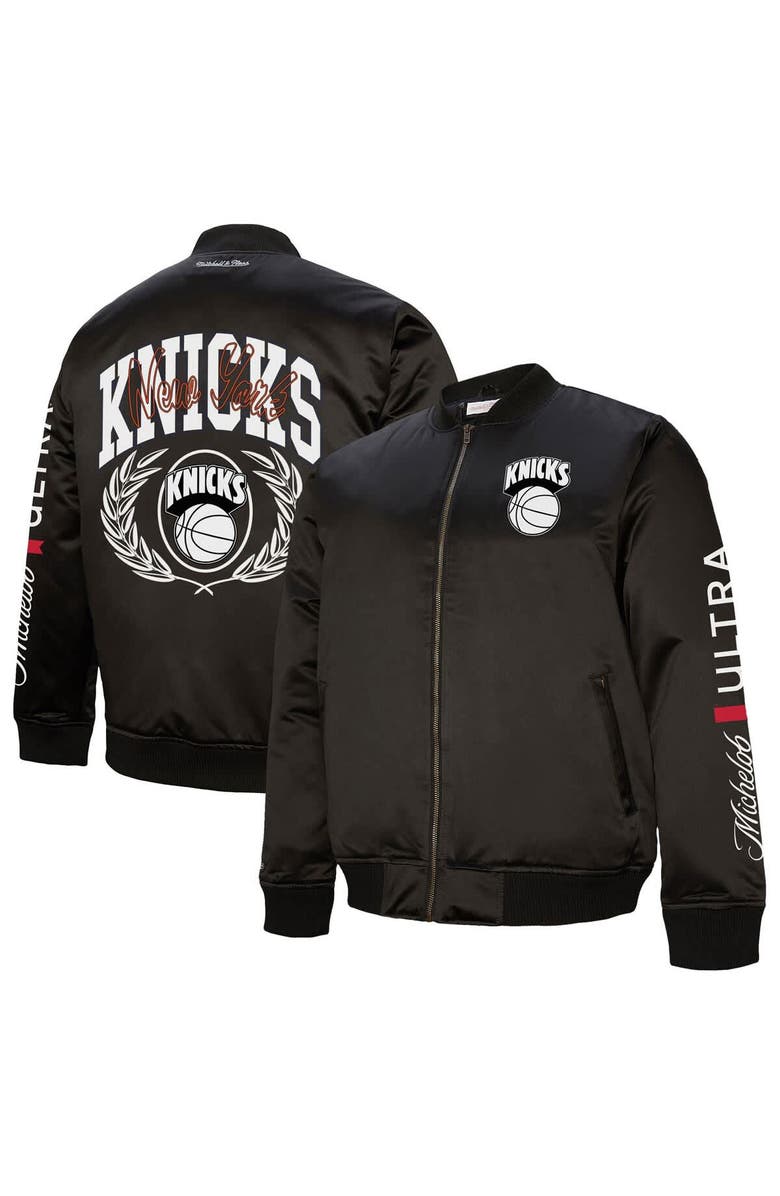 Mitchell & Ness Men's Mitchell & Ness Black New York Knicks NBA x Michelob Ultra Hoops & Hops Full-Zip Jacket, Main, color, 
