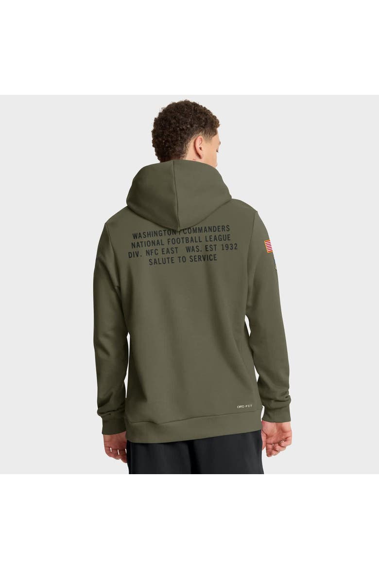 Men's Nike Olive Washington Commanders 2025 Salute to Service Sideline Standard Issue Dri-FIT Hoodie, Alternate, color, Olive