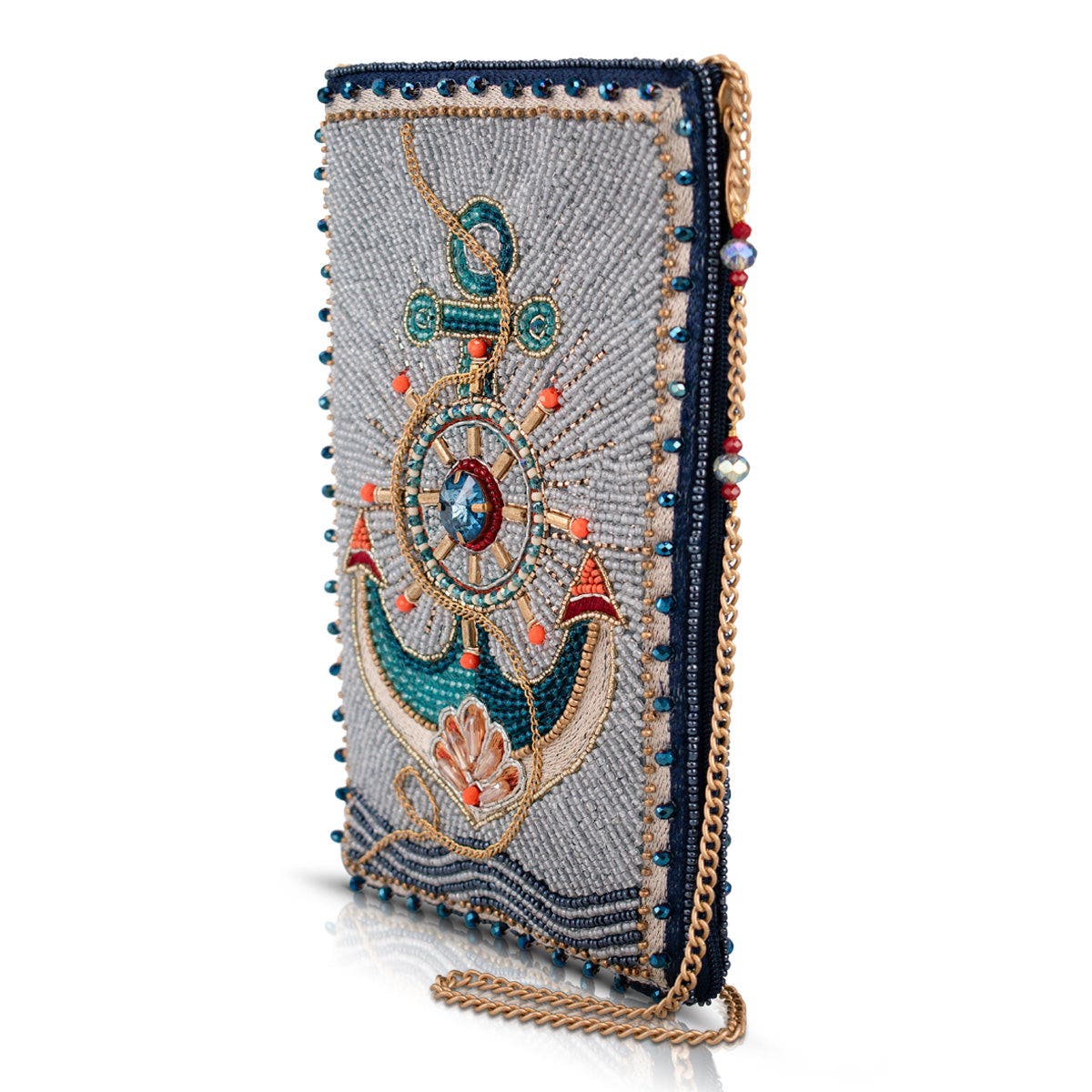 Mary Frances Accessories Keep It Steady Crossbody Phone Bag, Alternate, color, Blue