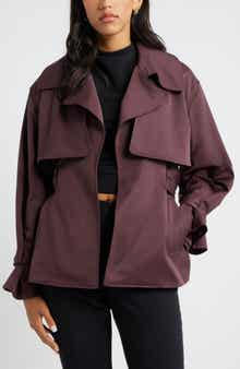 Open Edit Exaggerated Crop Trench Coat