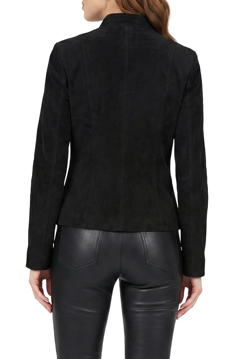 GORSKI Genuine Metis Suede Zip Jacket, Alternate, color, Black