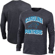 Champion Men's Champion Heather Black Carolina Panthers Ultimate Tri-Blend Long Sleeve T-Shirt
