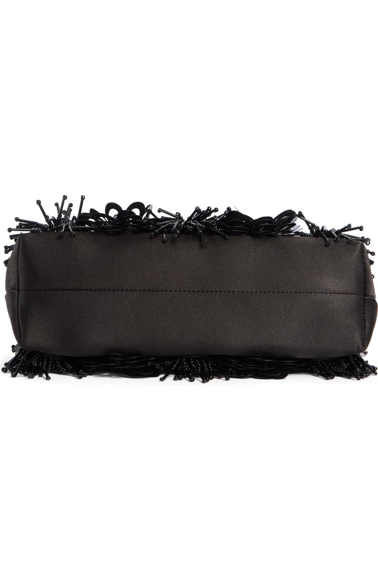 Lele Sadoughi Marlowe Sequin Flower Clutch, Alternate, color, Jet