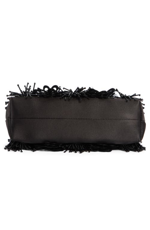 Lele Sadoughi Marlowe Sequin Flower Clutch In Black