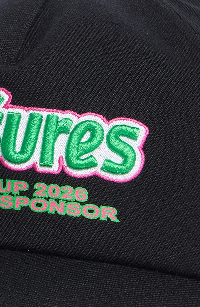 PLEASURES Sponsor Wool Blend Snapback Baseball Cap, Alternate, color, Black