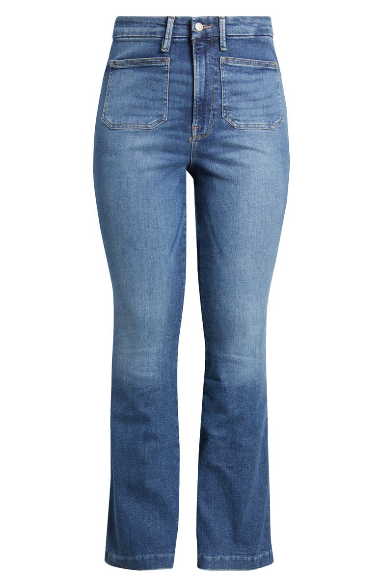 Good American Good Curve Patch Pocket Bootcut Jeans, Alternate, color,