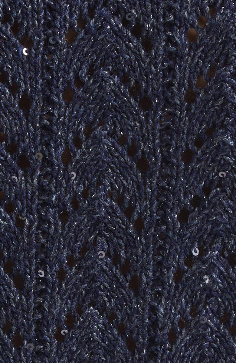 Eleventy Sequin Crewneck Sweater Vest, Alternate, color, 11N New Blue