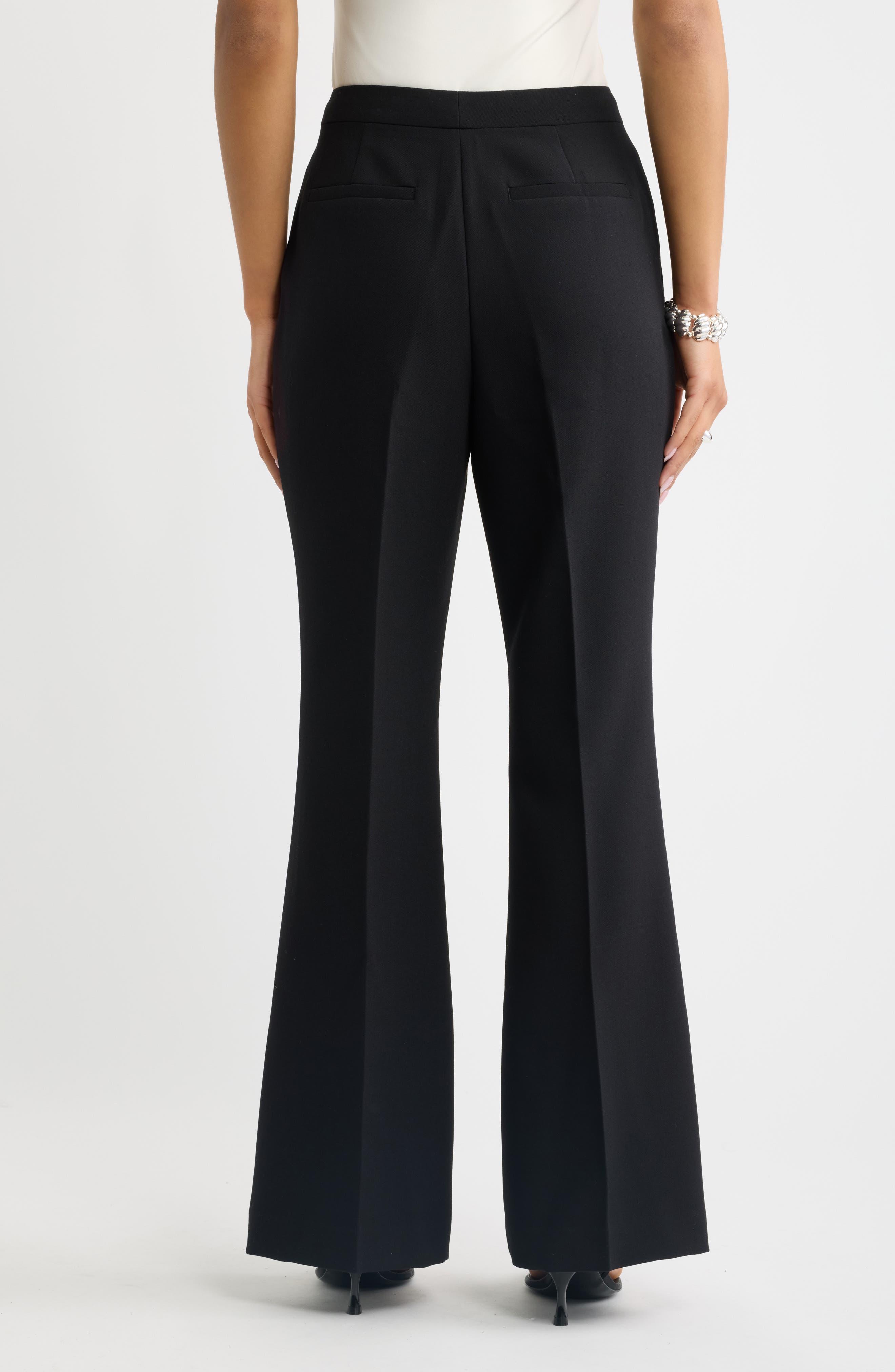 flare black dress pants Open Edit Icon Twill in Brown Seal at Nordstrom, Size 8 multiple bodice options Women's Backless Maxi Dress, Size:UK 2.5 / EU 34.5 / USA 4.5 / (225mm length) day wear
