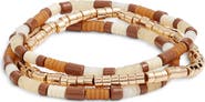 Nordstrom Set of 3 Tube Beaded Stretch Bracelets