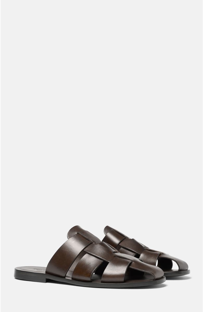 SCAROSSO Perseo Sandals, Main, color, Brown - Calf