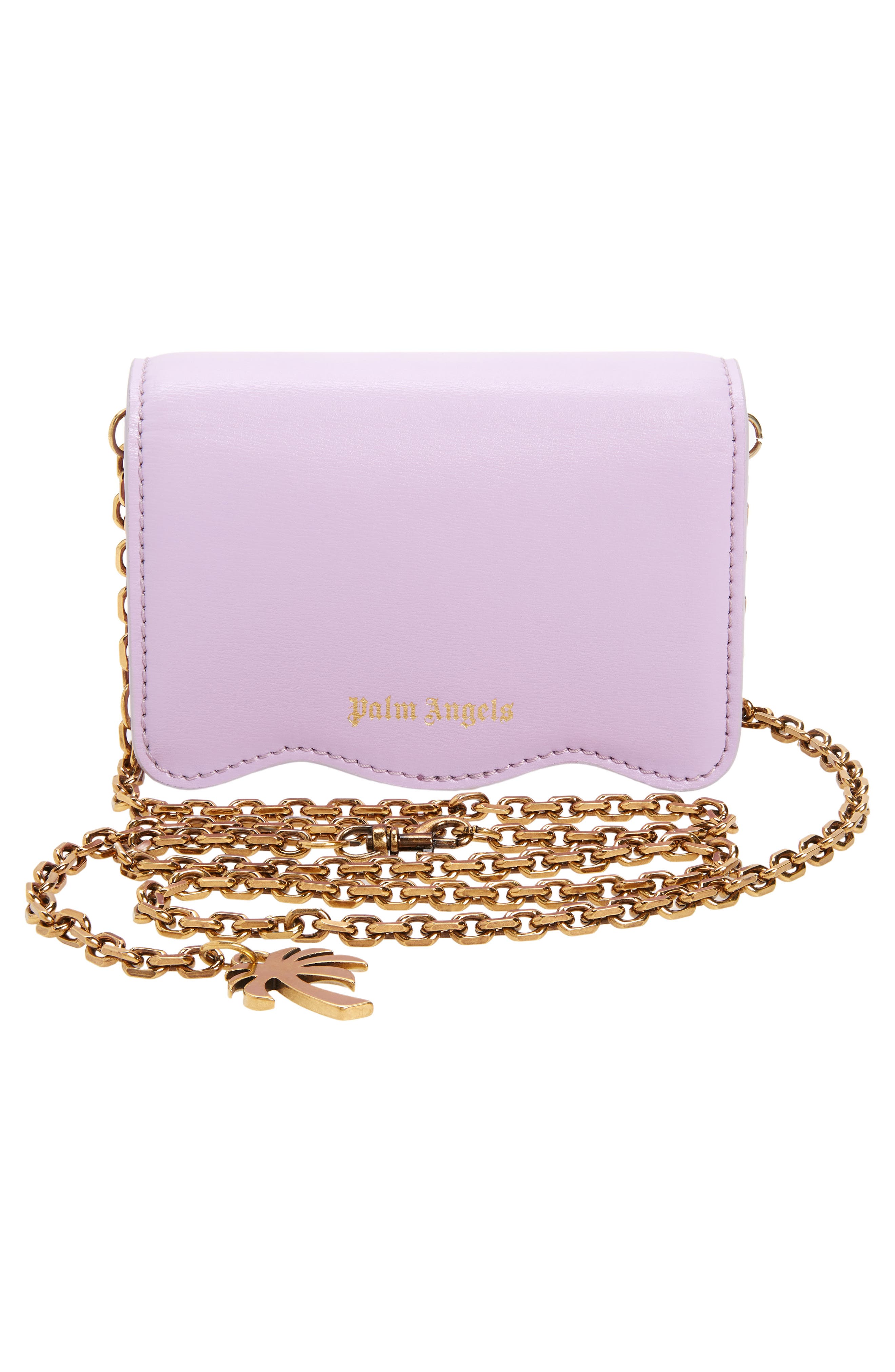 Palm Angels Palm Beach Leather Crossbody Bag, Alternate, color, 