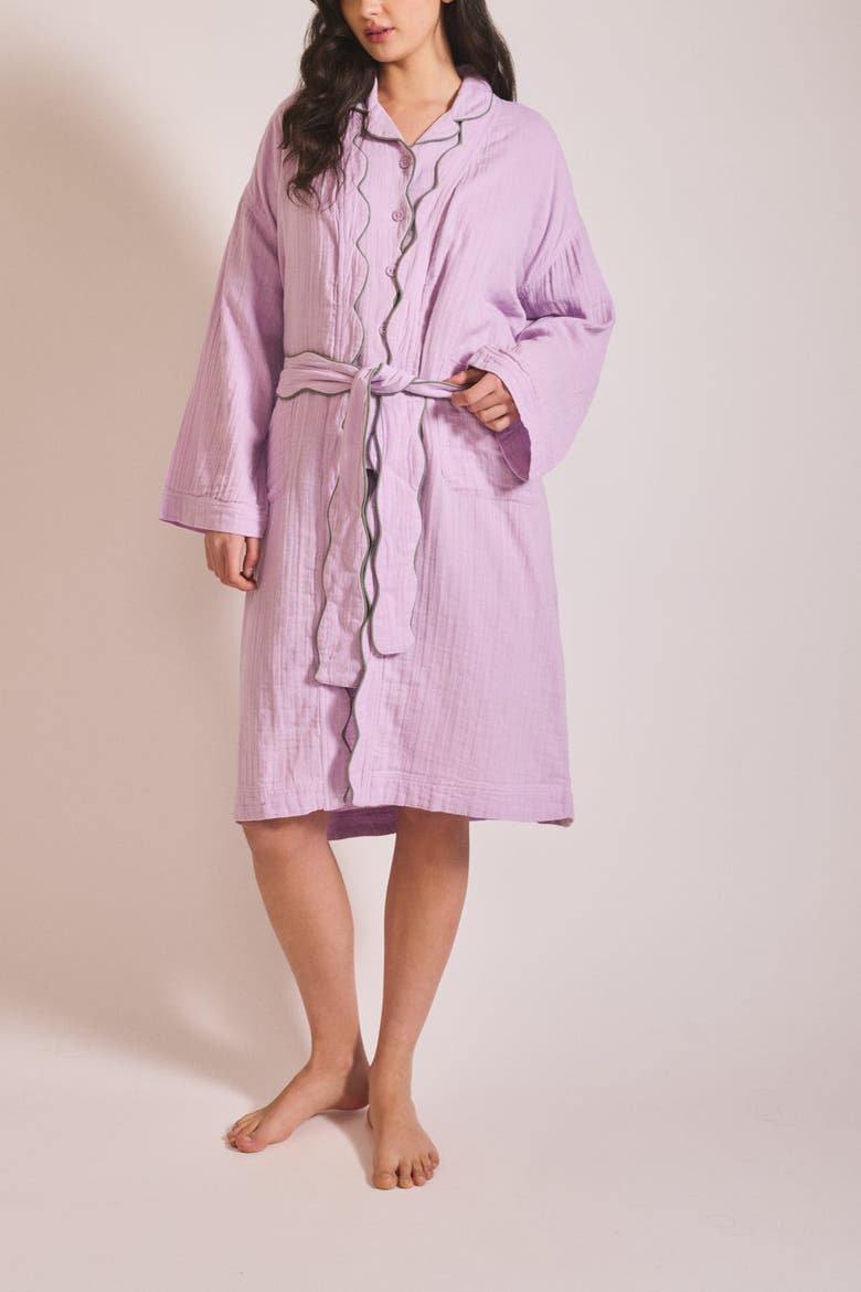 Cotton Gauze Robe, Alternate, color, Lilac