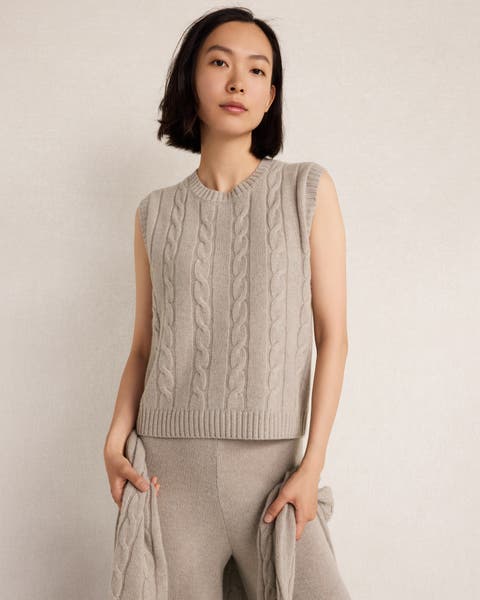 Cashmere Cable Knit Tank