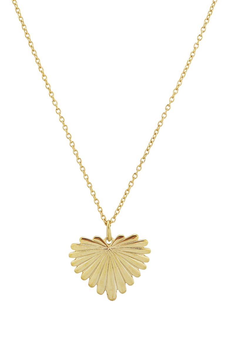 Gender Inclusive Leaf Pendant Necklace, Main, color, GOLD