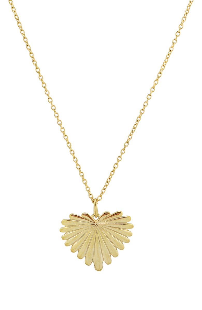REBL Gender Inclusive Leaf Pendant Necklace, Main, color, Gold