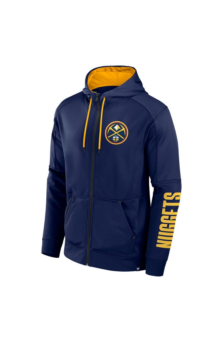 FANATICS Men's Fanatics  Navy Denver Nuggets Baller Defender Performance Full-Zip Hoodie, Alternate, color, 
