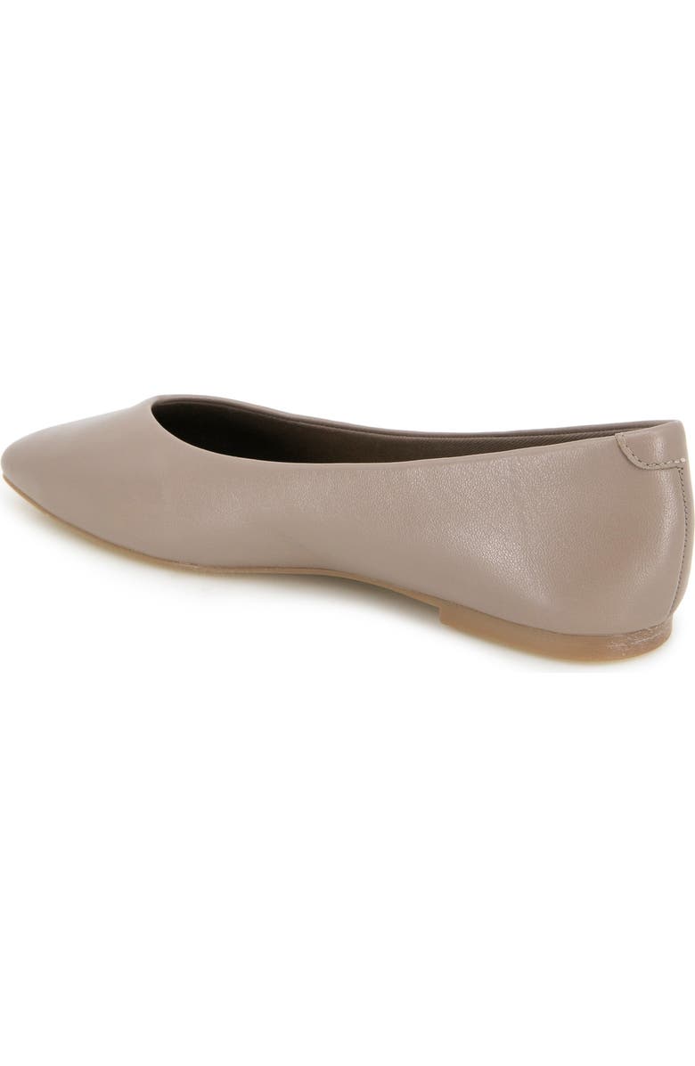 Kenneth Cole Johanna Square Toe Flat, Alternate, color, Taupe Leather