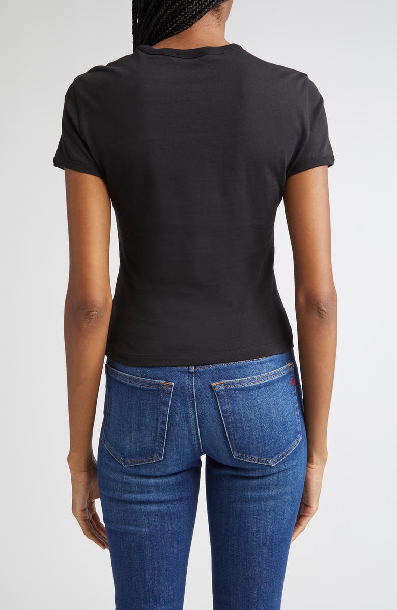 DIESEL<sup>®</sup> Metallic Oval D Cutout Slim Fit T-Shirt, Alternate, color, Deep Black