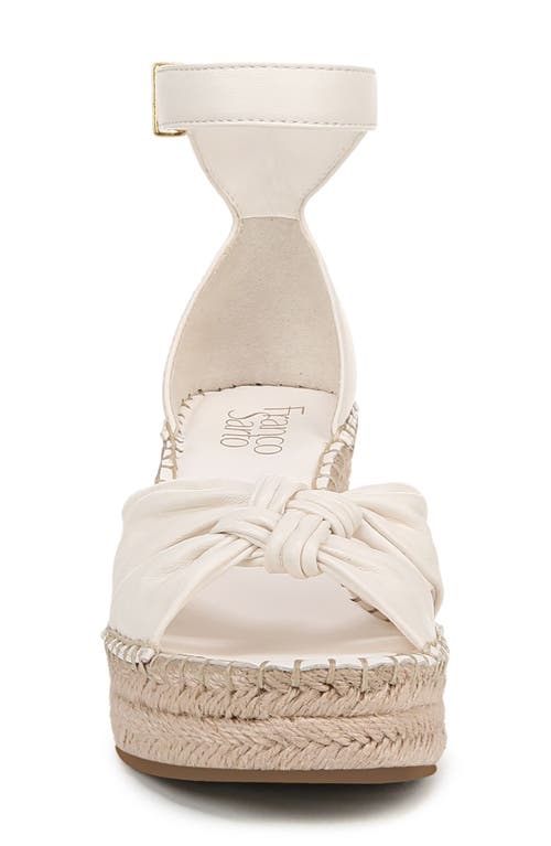 Franco Sarto Clementine Ankle Strap Platform Wedge Sandal In White