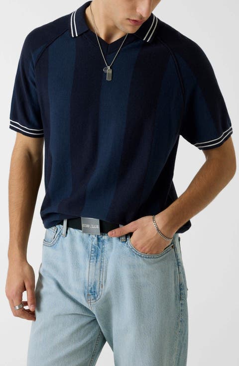 Stripe Polo Sweater