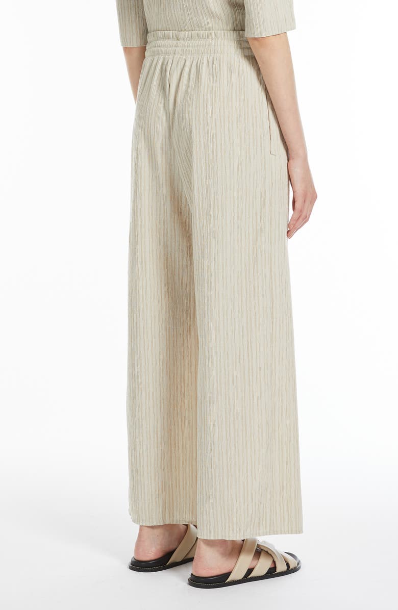 MM by Max Mara Toronto Crinkle Cotton Blend Pants, Alternate, color, Sand