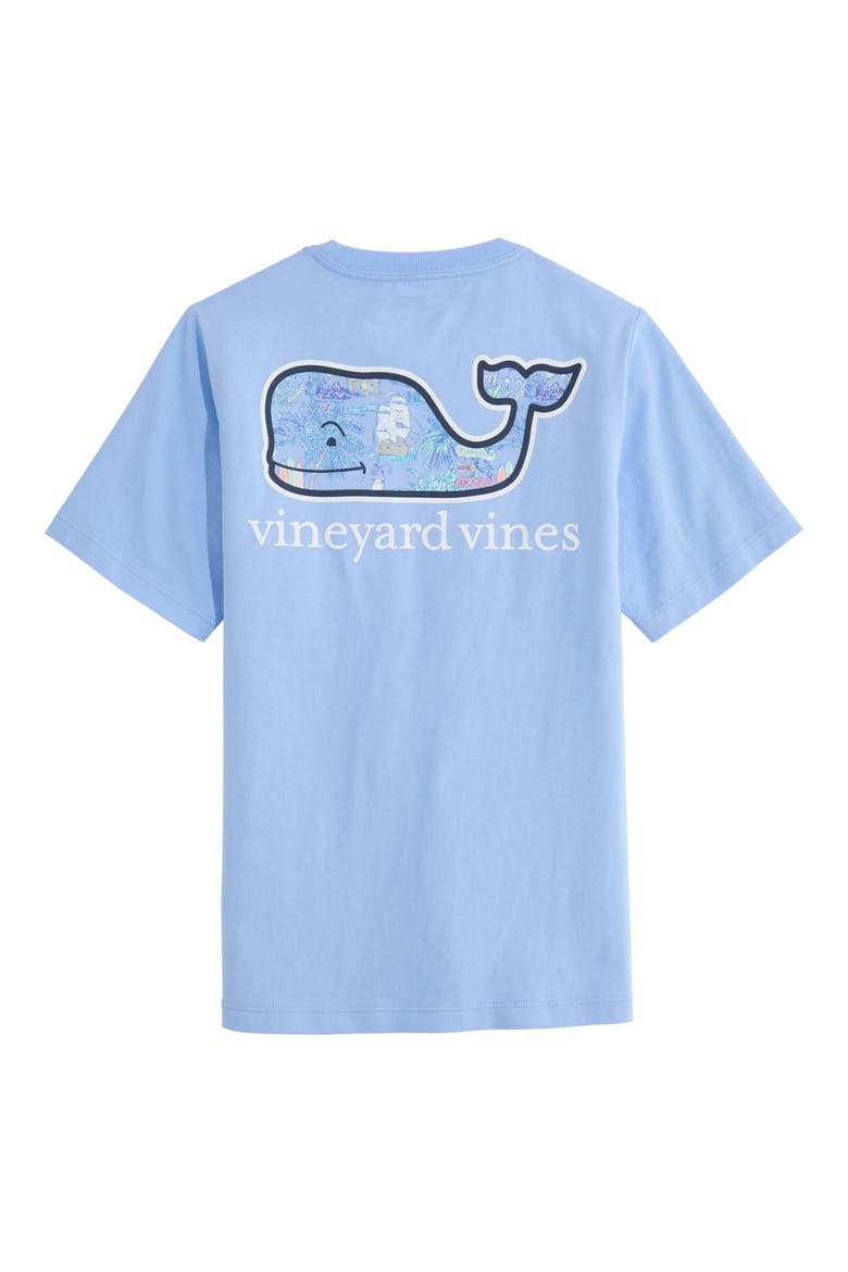 Kids' Keys Scene Whale Cotton Graphic Pocket T-Shirt, Alternate, color, SERENITY BLUE