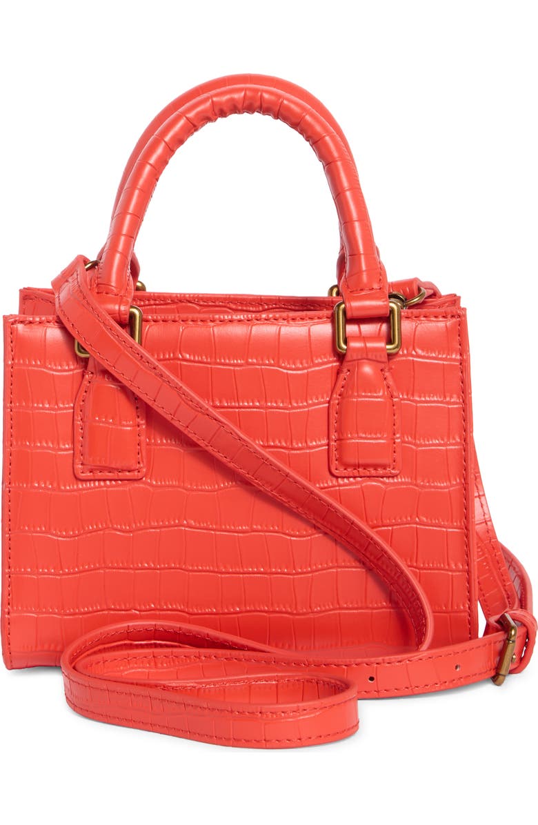 Kurt Geiger London Mini Highgate Croc Embossed Tote, Alternate, color, Orange