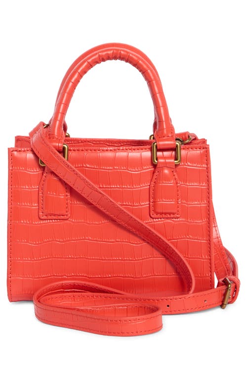 Kurt Geiger London Mini Highgate Croc Embossed Tote In Orange