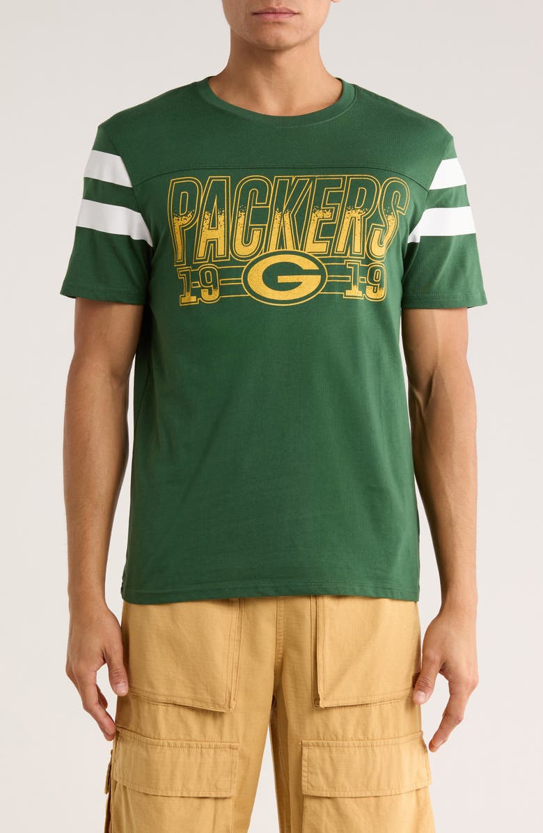 Junk Food NFL Packers Gridiron Cotton Graphic T-Shirt, Main, color, Hunter