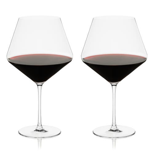 Viski Reserve Liminal Burgundy Wine Glasses Set Of 2