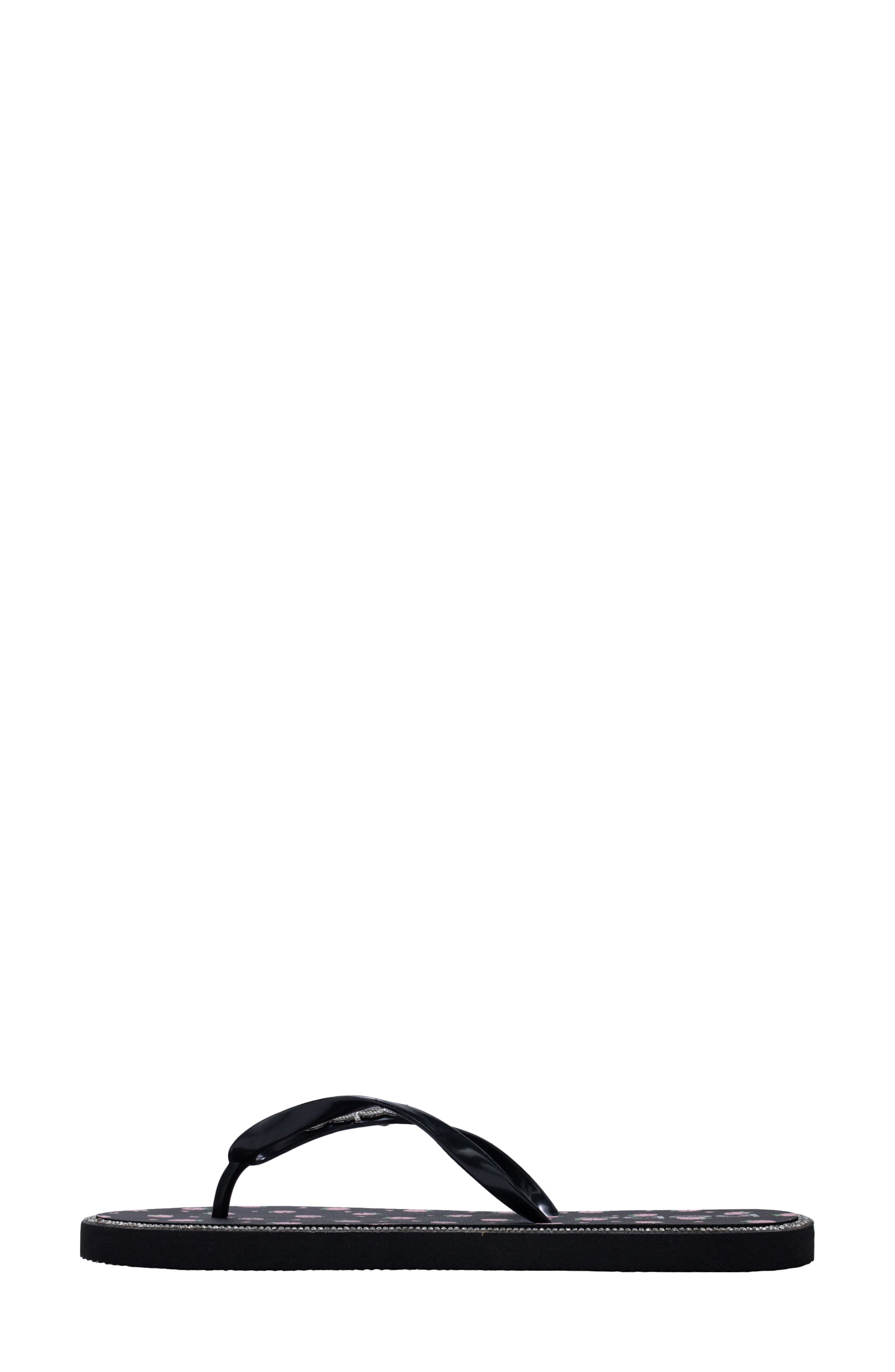 bebe Peach Flip Flop, Alternate, color, Black