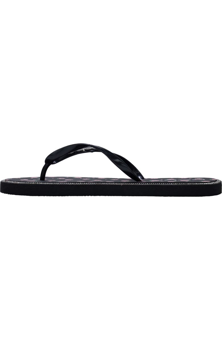 bebe Peach Flip Flop, Alternate, color, Black