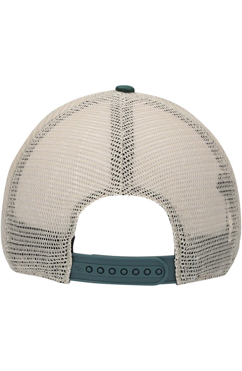 '47 Men's '47 Green/Natural Oakland Athletics Flagship Washed MVP Trucker Snapback Hat, Alternate, color, 