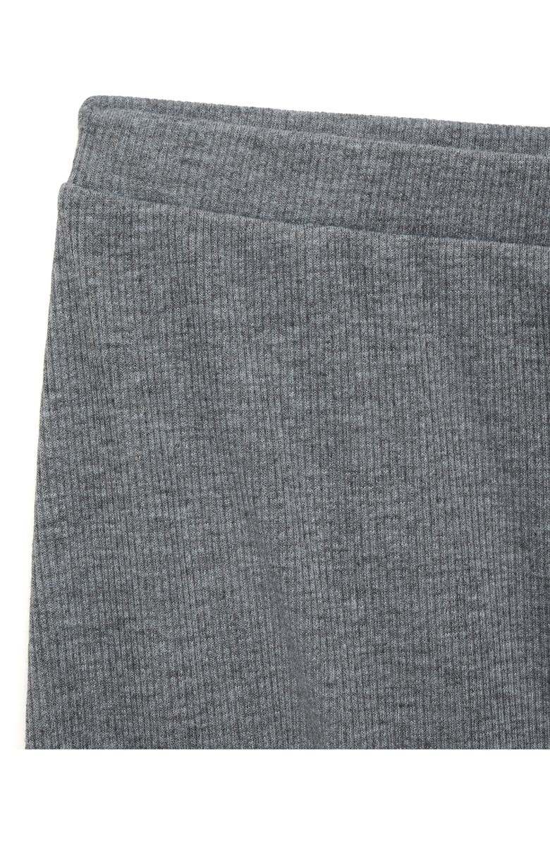 MANGO Rib Pajama Pants, Alternate, color, Medium Heather Grey