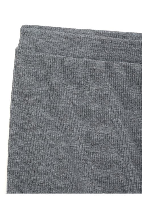 Mango Rib Pajama Pants In Gray