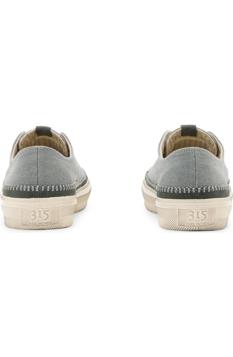 John Varvatos Vulc Espa Laceless Low Top Sneaker, Alternate, color, Charcoal