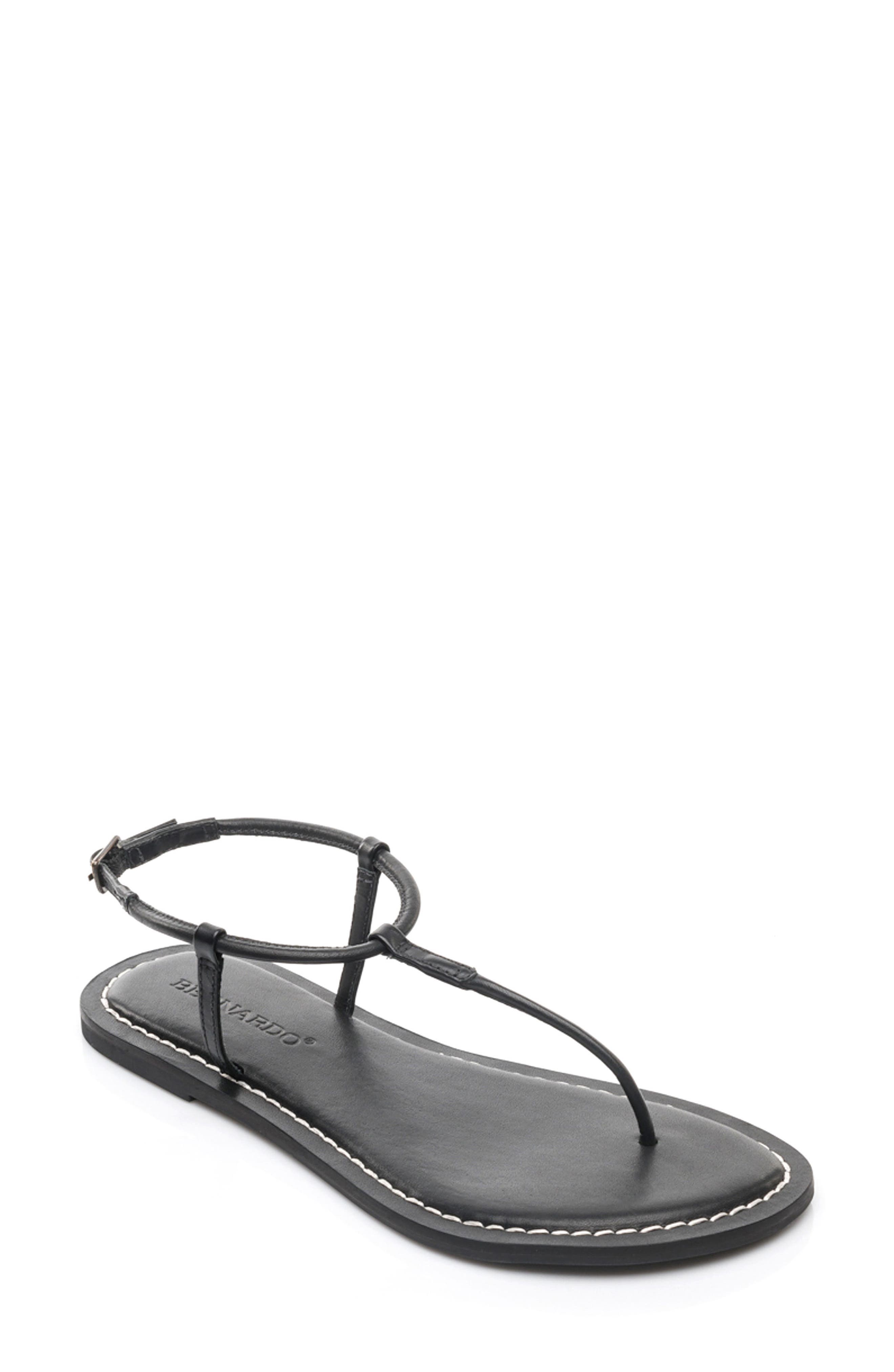 Bernardo Lilly Sandal, Main, color, BLACK LEATHER