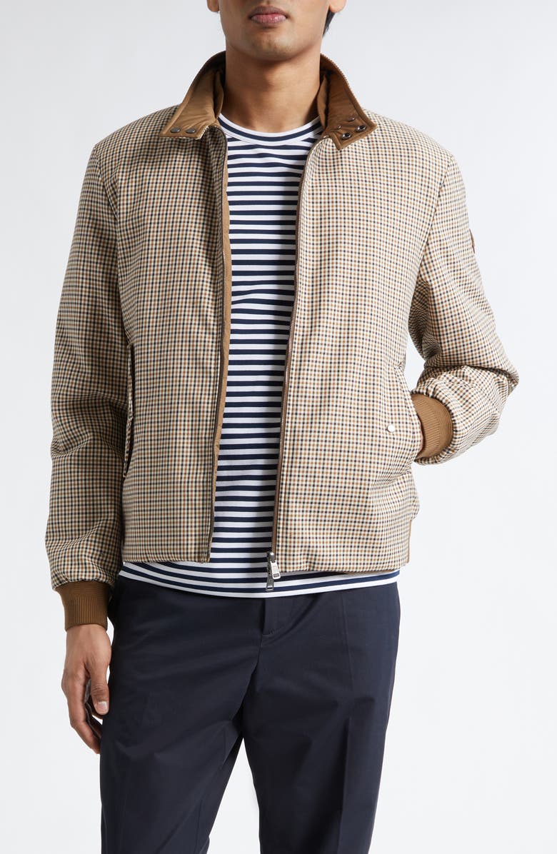 Moncler Almogordo Reversible Short Down Jacket, Main, color, Beige