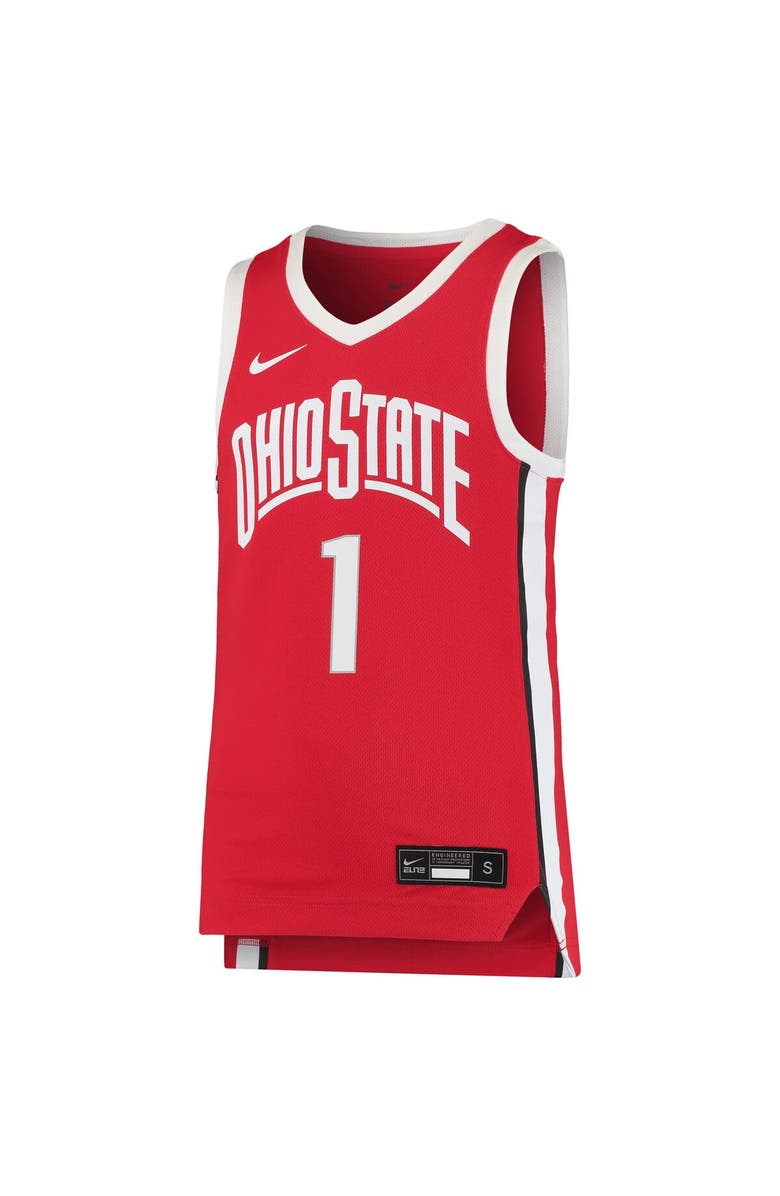 Nike Youth Nike #1 Scarlet Ohio State Buckeyes Team Replica Basketball Jersey, Alternate, color, Scarlet