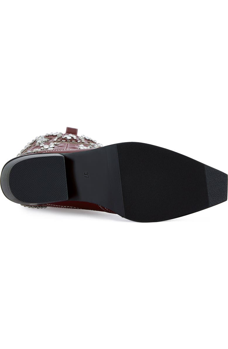 AZALEA WANG Maisie Embellished Western Boot, Alternate, color, Red